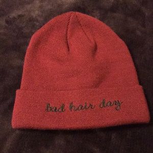 David and Young (Agaci) Cute Burgundy Knit Hat